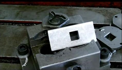 cut square hole in sheet metal|steel broach for square holes.